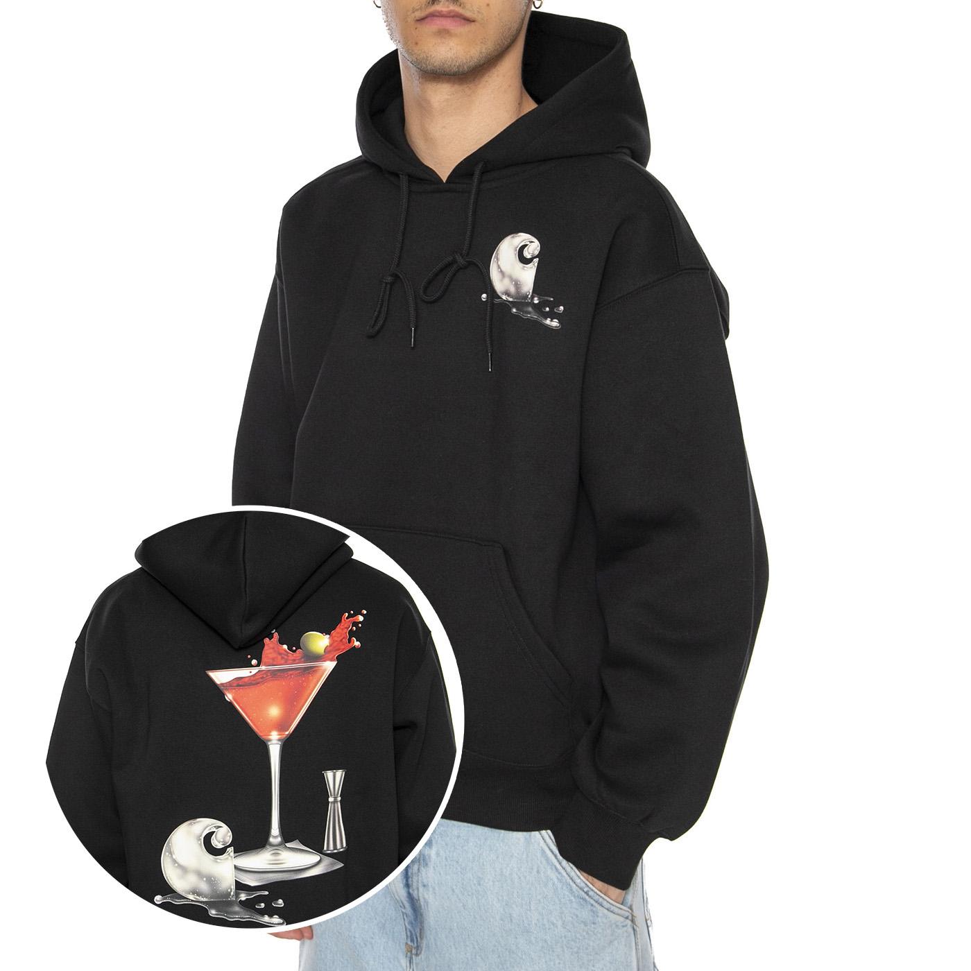 Hooded Jake Garcia Sweat Black - Felpa Uomo Nera I035191.89XX  CARHARTT WIP 