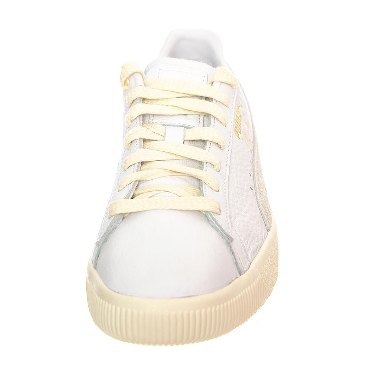 Clyde Base Puma White / Frosted Ivory / Puma Team Gold - Scarpe Stringate Profilo Basso Uomo Bianche 390091-01  PUMA 