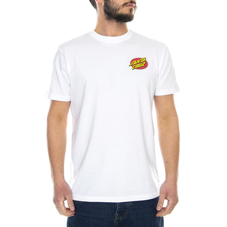  Slashed T-Shirt White  SANTA CRUZ 