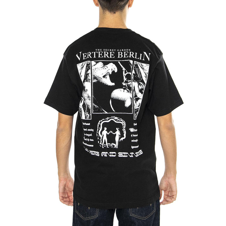 Secret Garden T-Shirt Black - Maglietta Girocollo Uomo Nera VER-T250-BLK  VERTERE BERLIN 