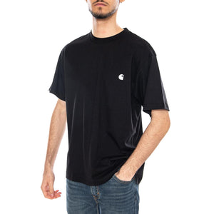 S/S Madison T-Shirt Black / White - Maglietta Girocollo Uomo Nera I033000 0D2XX CARHARTT WIP 