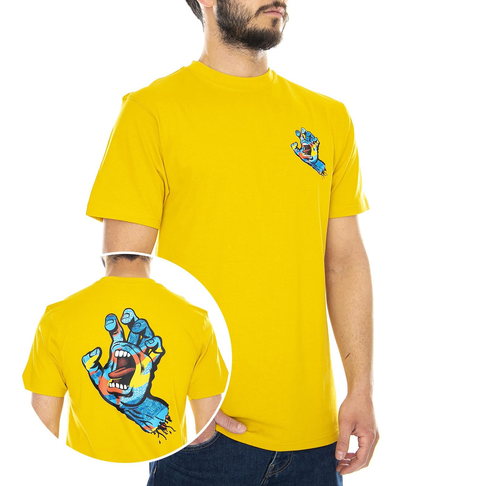  Primary Hand T-Shirt Mustard  SANTA CRUZ 