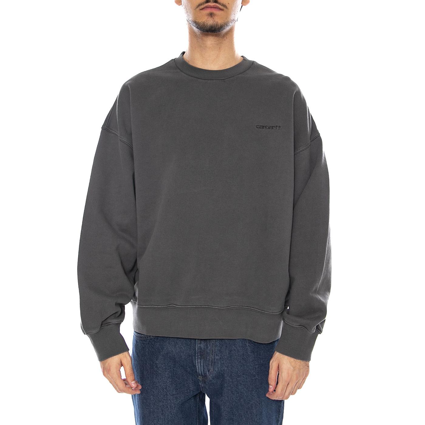 Benton Sweat Graphite - Felpa Girocollo Uomo Grigia I035436.87GD  CARHARTT WIP 
