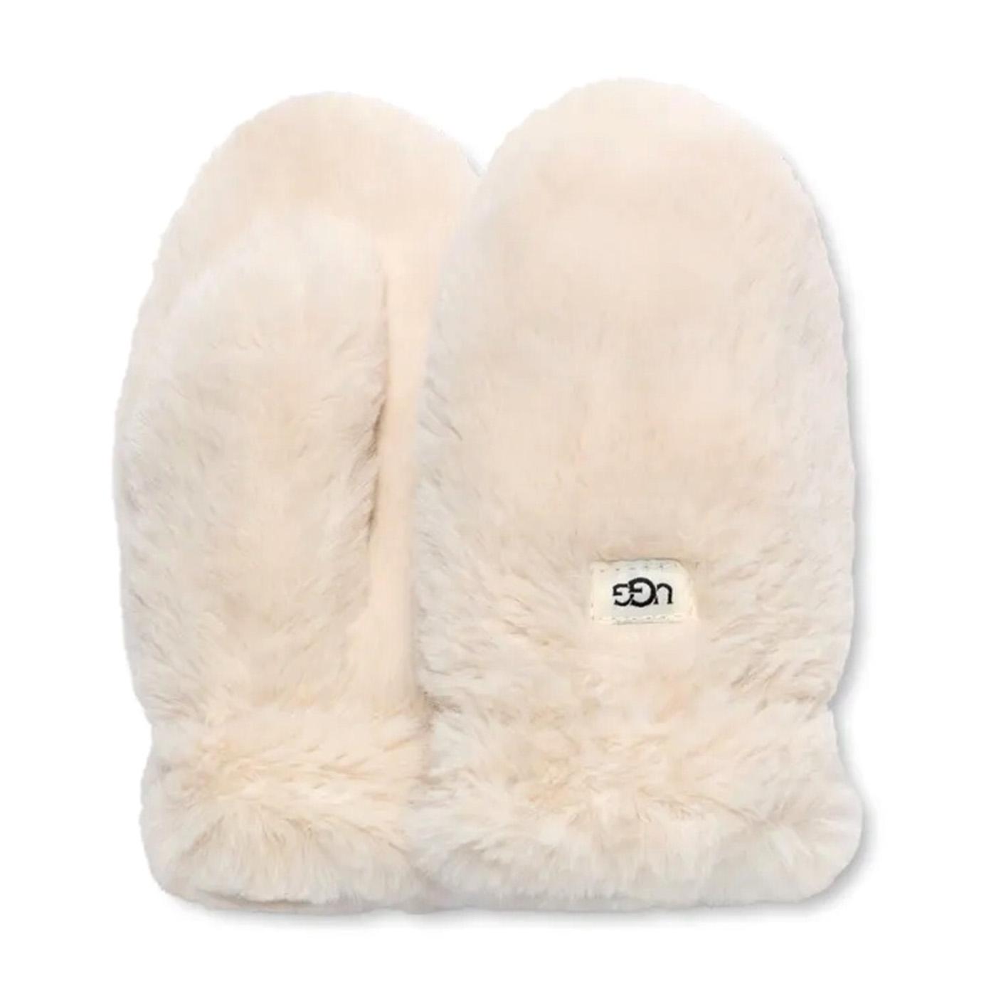 K Faux Fur Mitten White - Guanti Bianchi 21699BX-WHT  UGG 