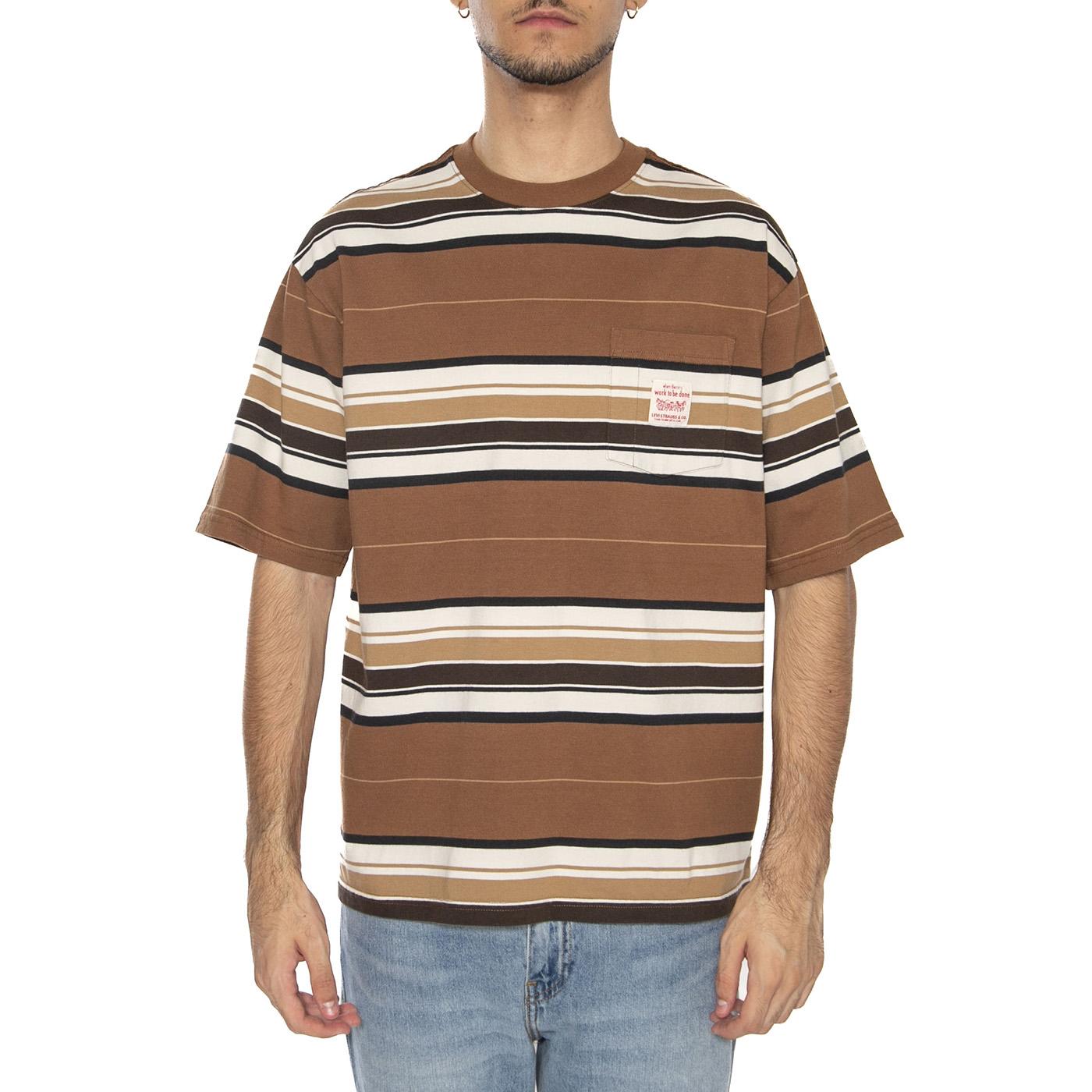 SS Workwear Tee Wild Frontier Printed ST Brown - Maglietta Girocollo Uomo Multicolore A5850-0019  LEVIS 