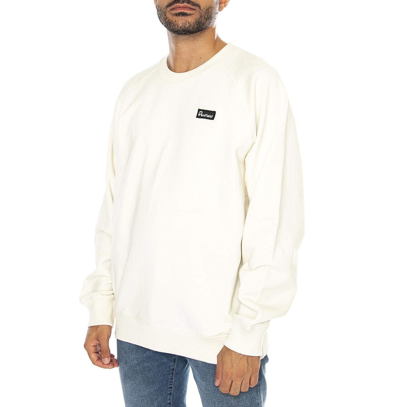 Badge Sweatshirt Marshmallow - Felpa Uomo Bianca PFD0346-879  PENFIELD 