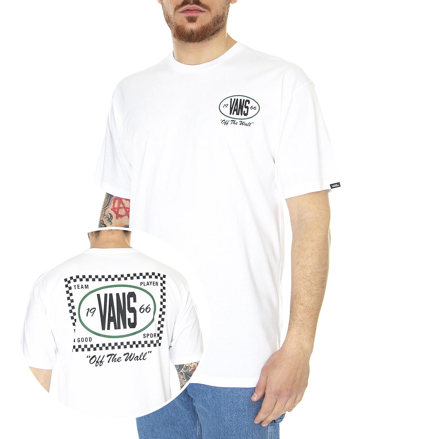 Team Palyer Checkerboard SS Tee White - Maglietta Girocollo Uomo Bianca VN00003NWHT1  VANS 