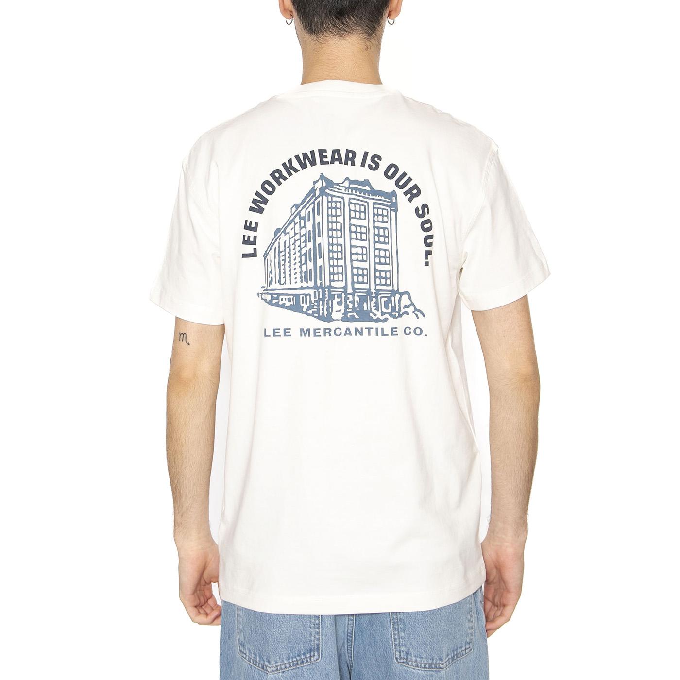 WW Graphic Tee Ecru - Maglietta Girocollo Uomo Bianca 112364590  LEE 