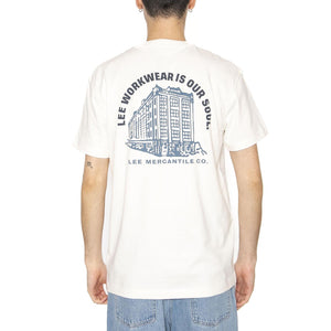 WW Graphic Tee Ecru - Maglietta Girocollo Uomo Bianca 112364590  LEE 