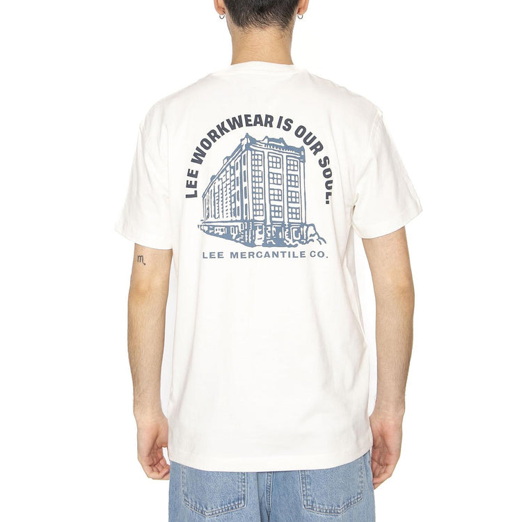 WW Graphic Tee Ecru - Maglietta Girocollo Uomo Bianca 112364590  LEE 