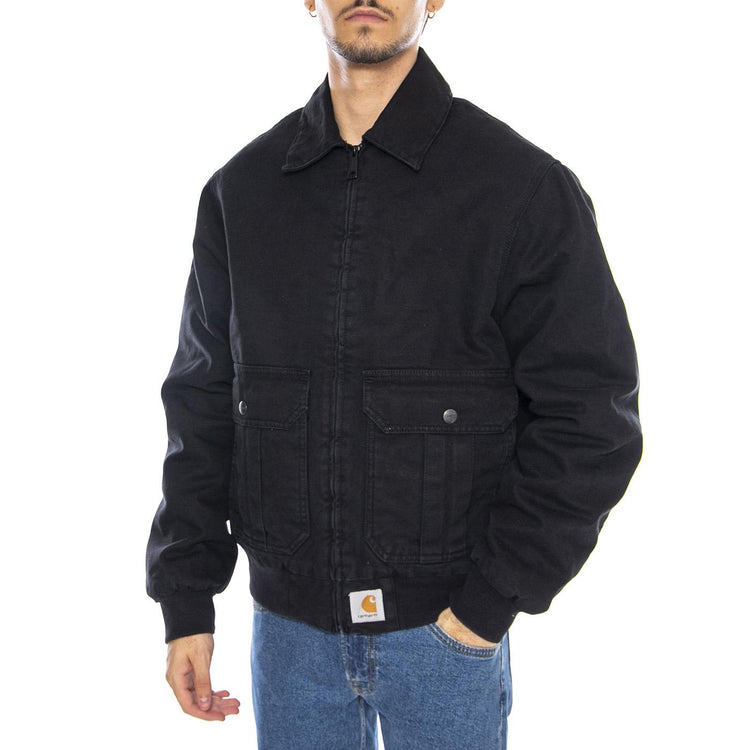 Stanton Jacket Black - Giacca Uomo Nera I035617.8906  CARHARTT WIP 