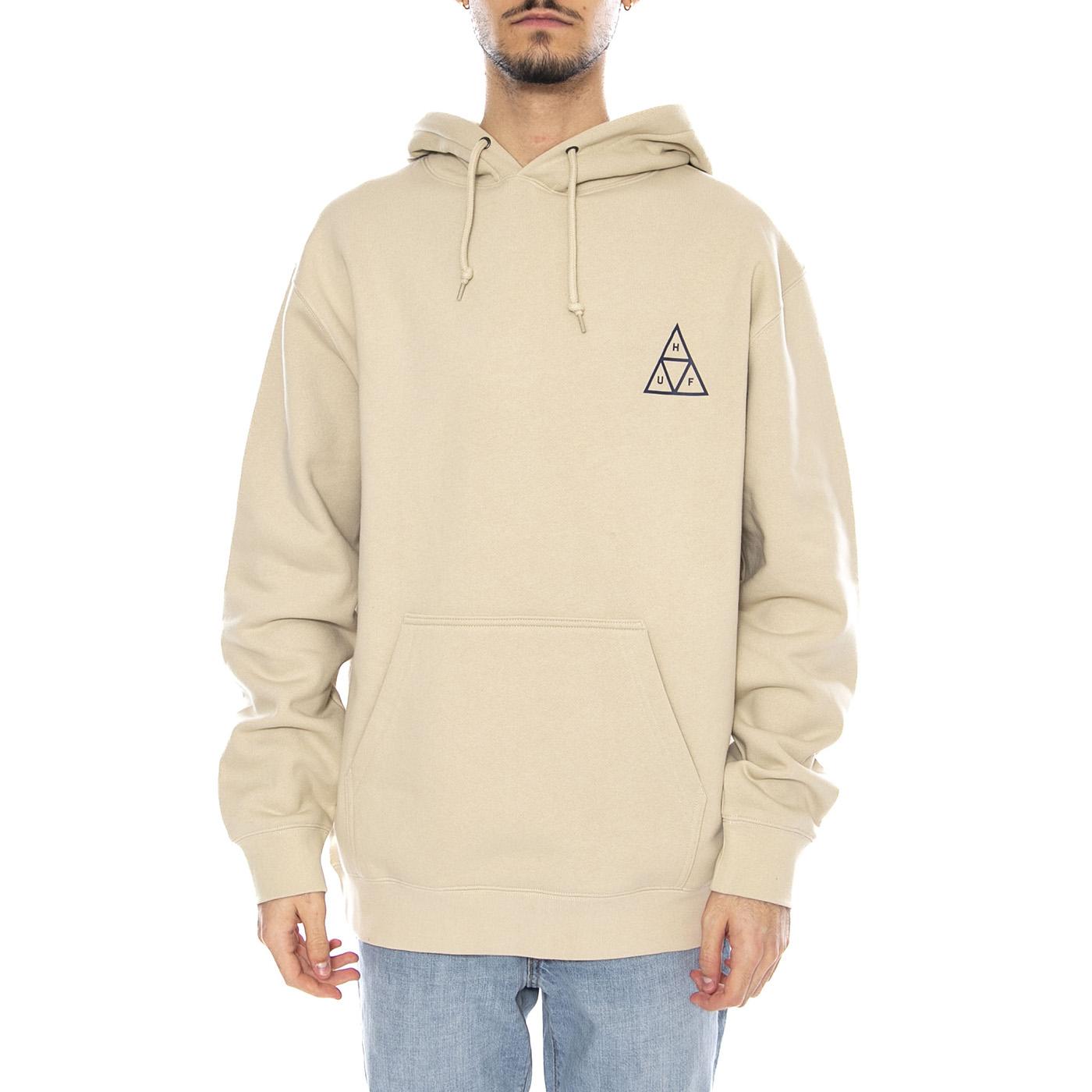 HUF Set TT P/O Hoodie -- Felpa Uomo Cappuccio Stone Beige PF00572 STN HUF 