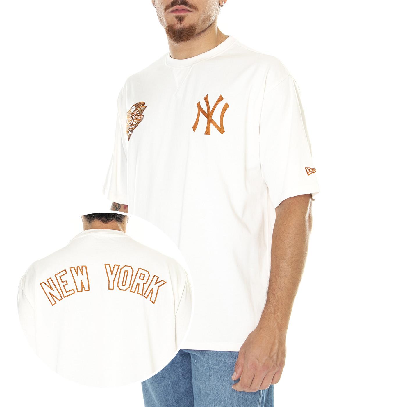 M's T-shirt oversize New York Yankees World Series Patch - Maglietta Girocollo Uomo Bianca 60424316  NEW ERA 