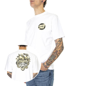 Botanic Skull T-Shirt White - Maglietta Girocollo Uomo Bianca SCA-TEE-8411  SANTA CRUZ 