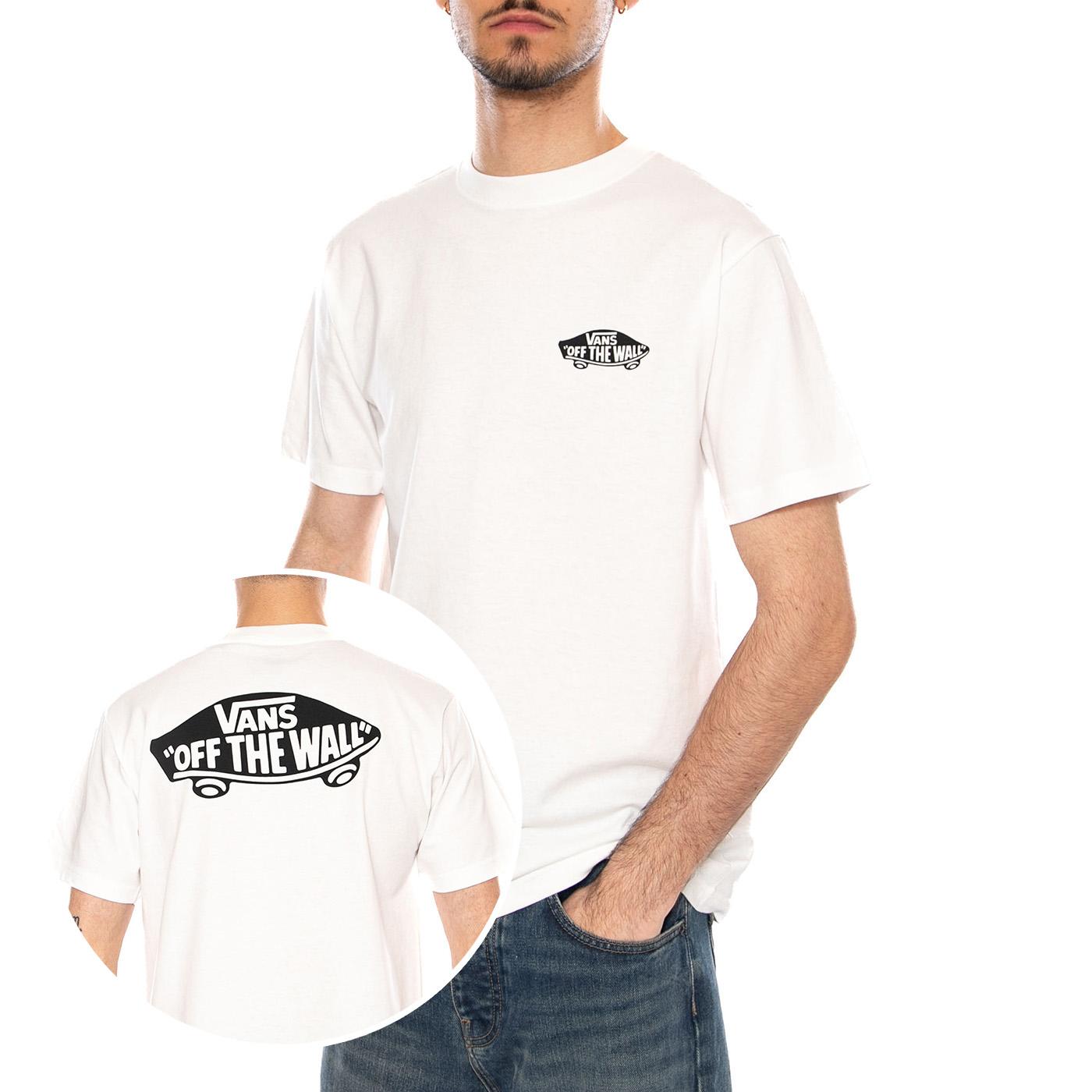 DOUBLE STANDARD SS TEE WHITE / BLACK - Maglietta Girocollo Uomo Bianca VN000SYD YB21 VANS 