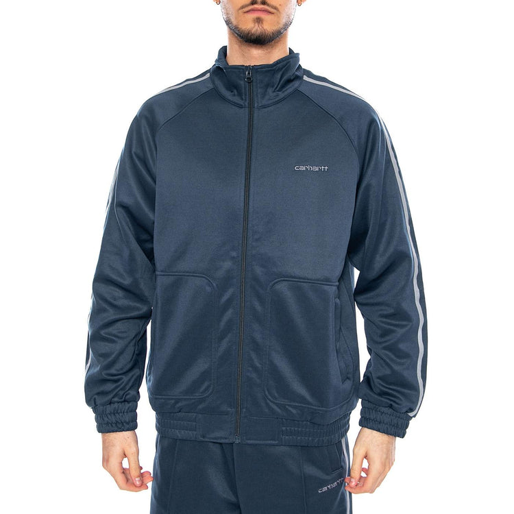 Bolar Sweat Jacket Blue River / Mirror - Giacca con Zip Uomo Blu I036223 3Q6XX CARHARTT WIP 