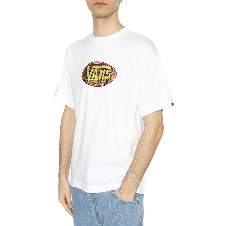 Scribblex SS White - Maglietta Girocollo Uomo Bianca VN000NHWWHT1  VANS 