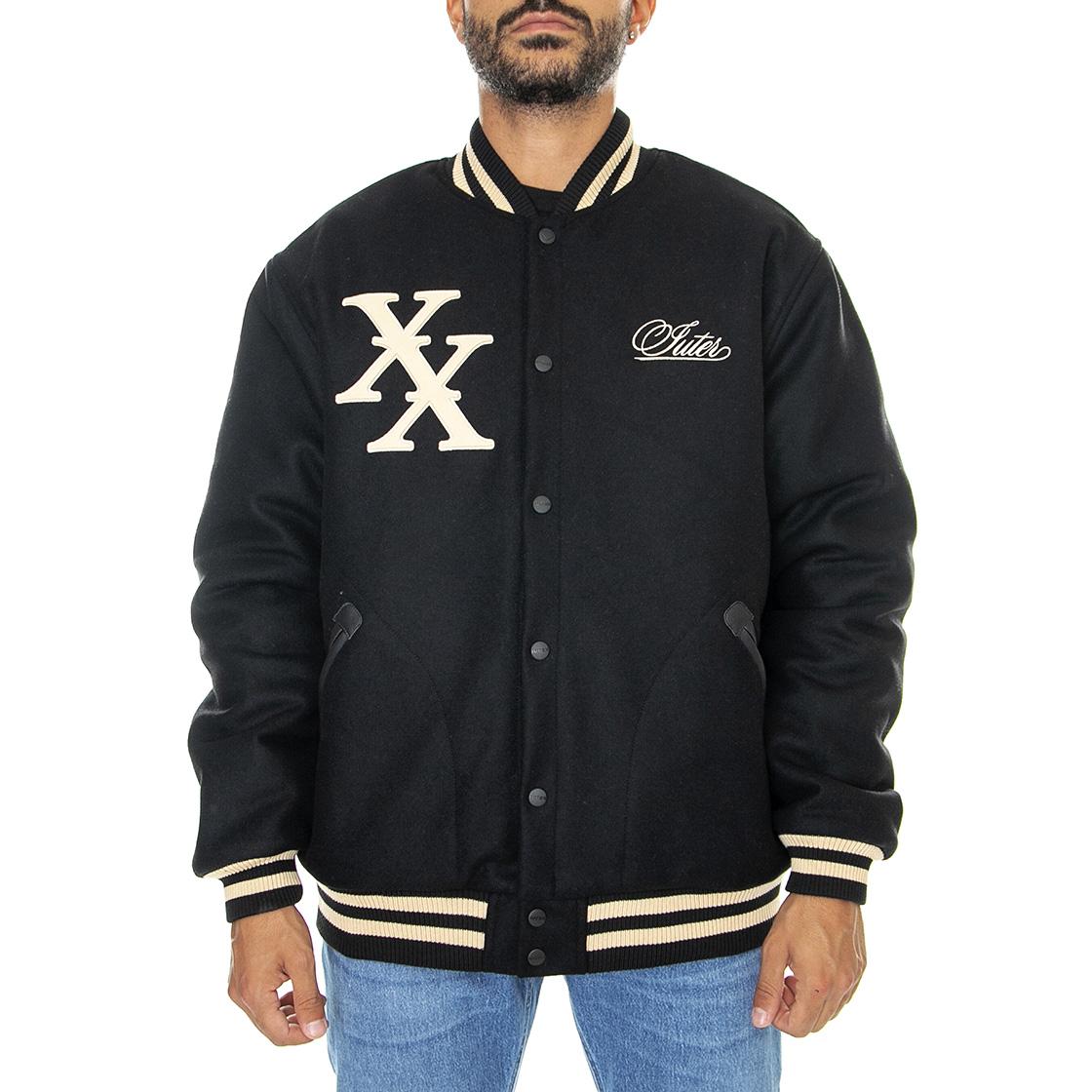 XX Anniversary Varsity Jacket Black - Giacca Invernale Uomo Nera 22WIJW80-BLACK  IUTER 