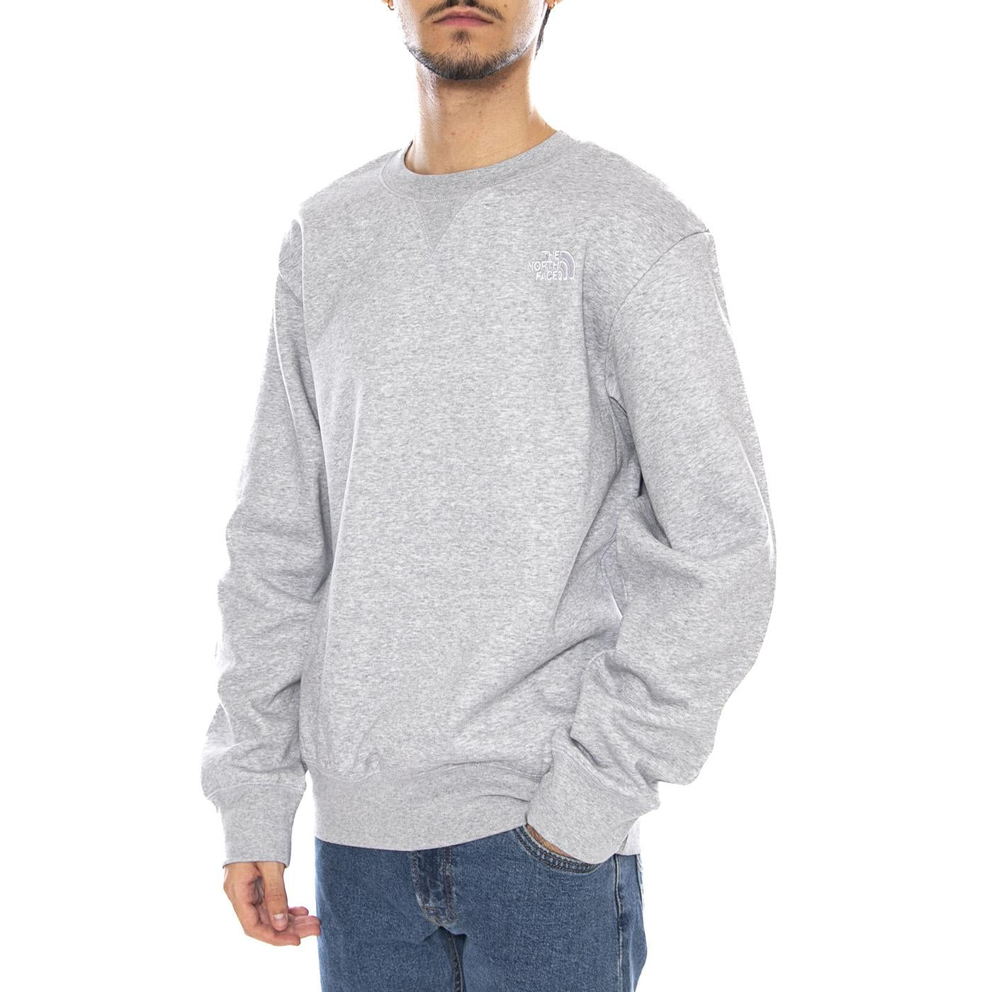 M Essential Relaxed Crew Grey - Felpa Girocollo Uomo Grigia NF0A89ET DYX1 THE NORTH FACE 