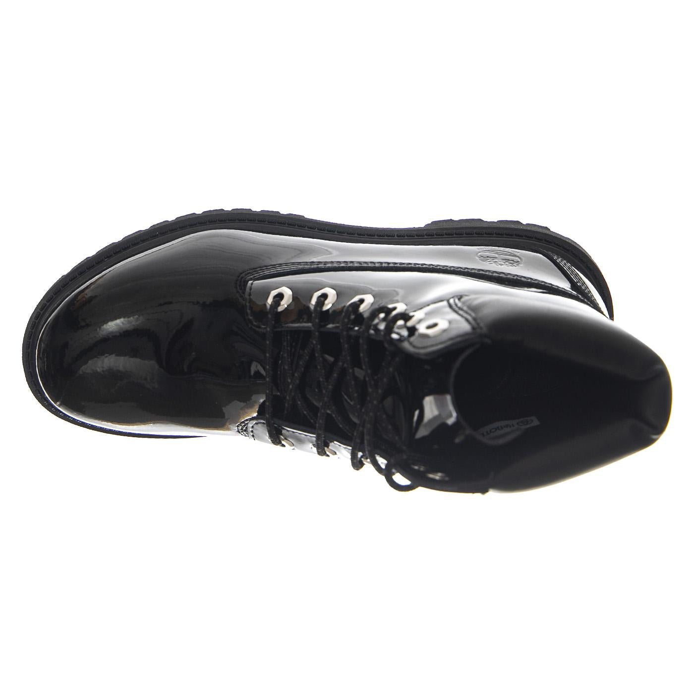 Premium 6 Inch Lace Up Waterproof Boot -- Stivali Donna Pelle Verniciata Nera TB0A43F8 EN31 TIMBERLAND 