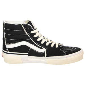 SK8-Hi Reconstruct Black / True White - Scarpe Stringate Profilo Alto Uomo Nere VN0005UK6BT1  VANS 