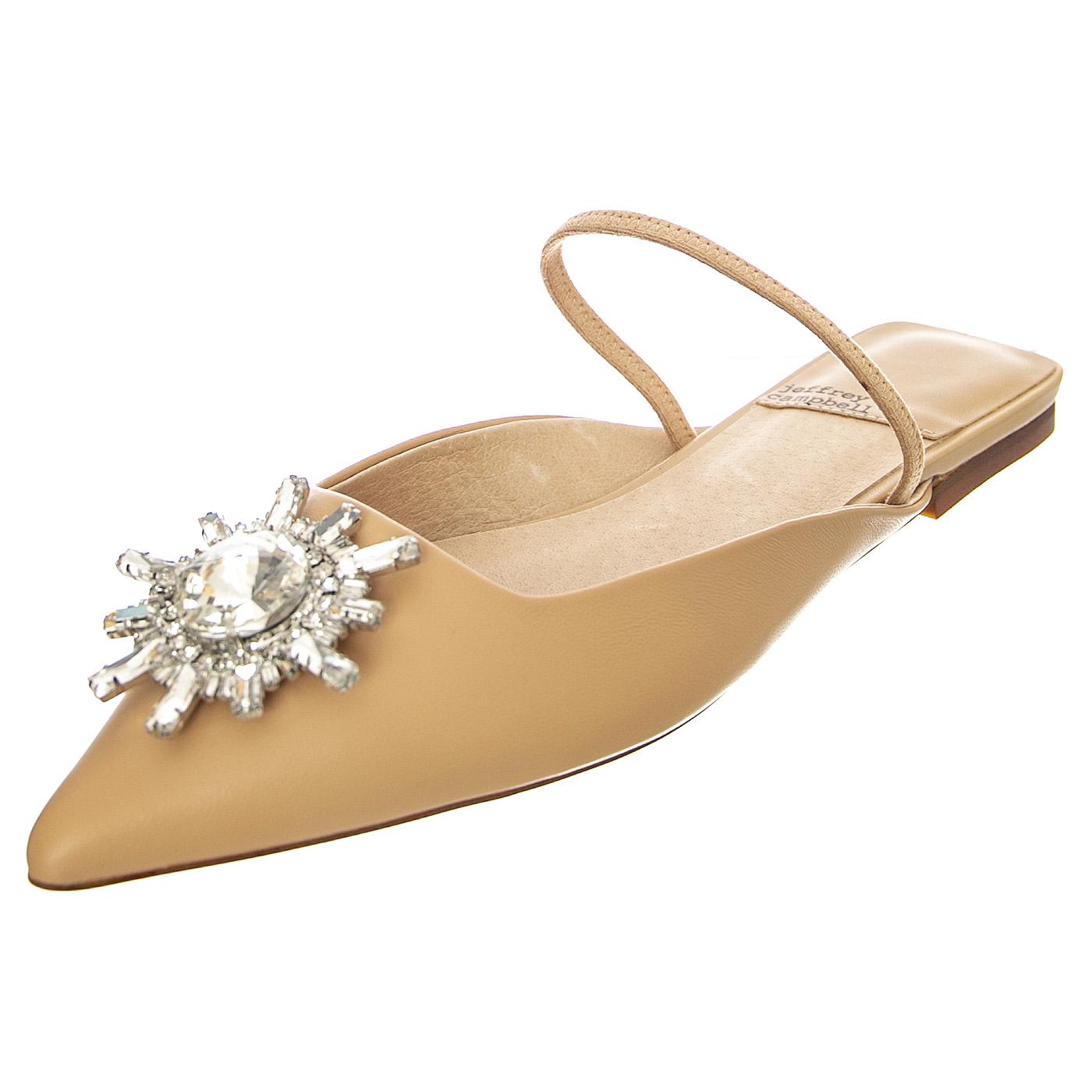 Latira Beige Silver Kid Leather + Fabric - Sandali Donna Beige JCS82258P-108-BEI  JEFFREY CAMPBELL 