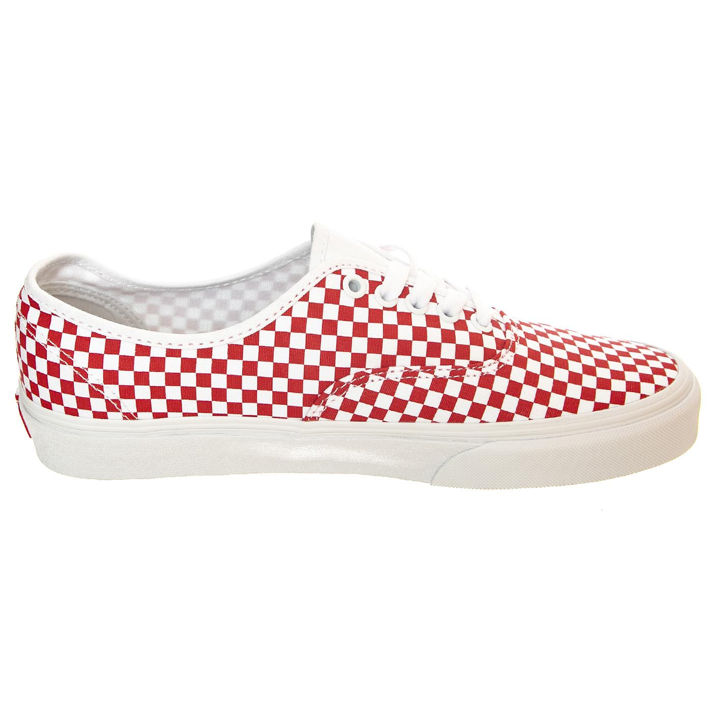 UA Authentic Van Doren Special Checkerboard - Scarpe Stringate Profilo Basso Uomo Bianche / Rosse VN0A5KS97051  VANS 