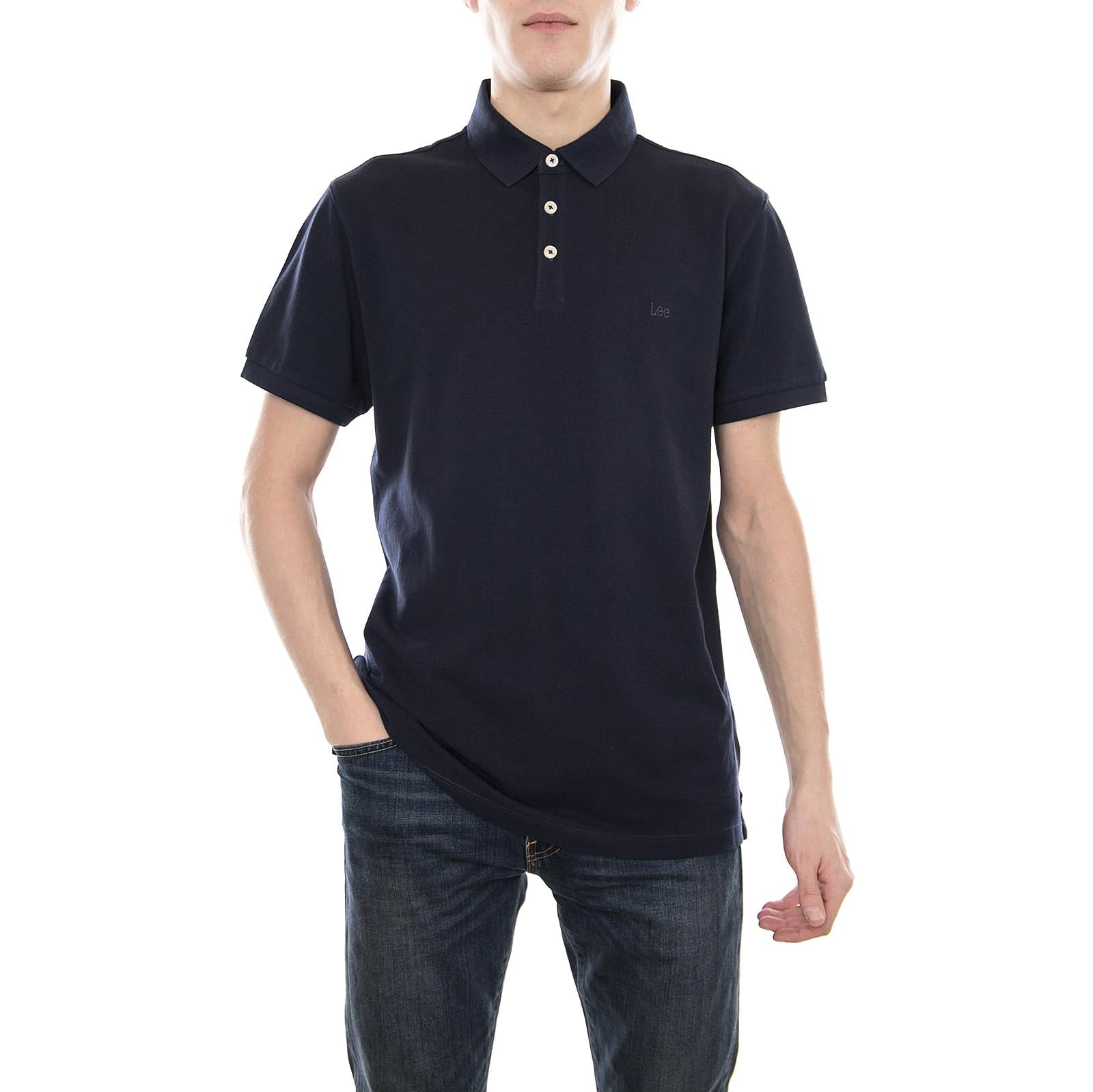PLAIN PIQUE POLO NAVY DROP L62XRLEE  LEE 