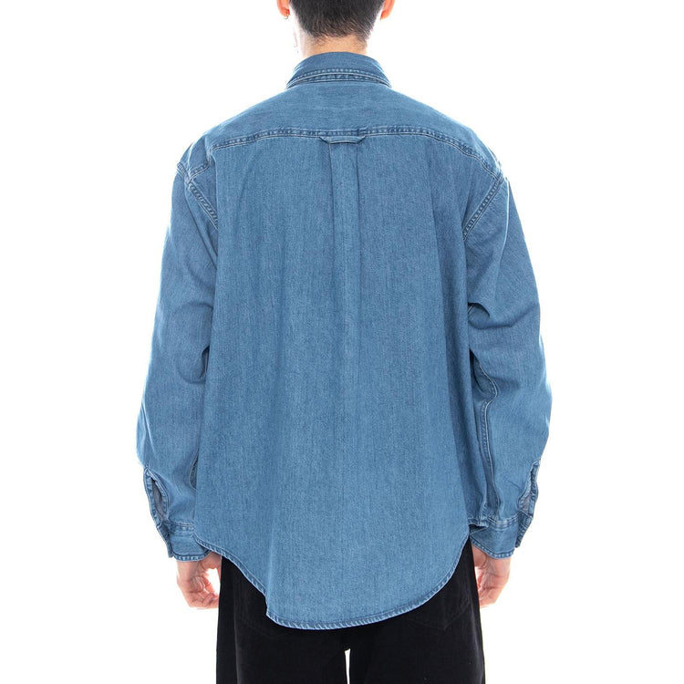 L/S Lucas Shirt - Camicia Uomo Blu I034525 0106 CARHARTT WIP 