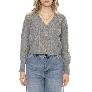 MD M Knitted Cardigans 142 Medium - Cardigan Donna Grigio 3.51.436.56 . MD'M 