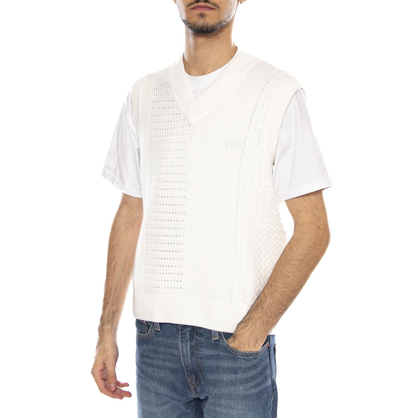 Garret Sweater Vest Cream -- Gilet Uomo Crema 151000097 CRM OBEY 