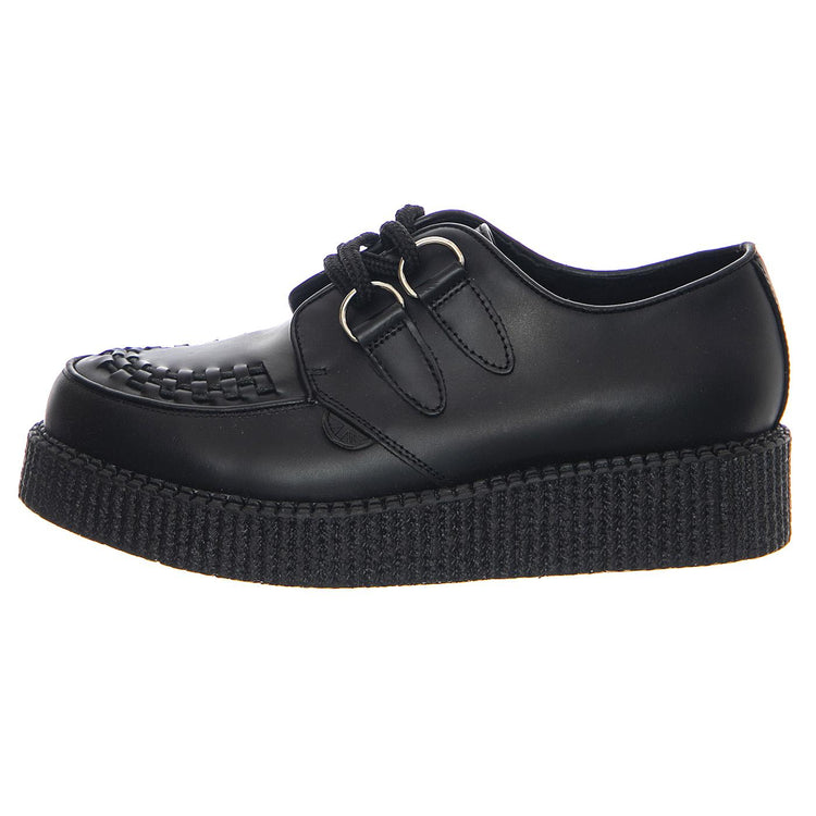 Wulfrun Shoes Black Leather - Scarpe Stringate Profilo Basso Uomo / Donna Nere UDSUM-C010X-BKL  UNDERGROUND 