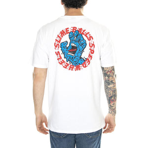 SB Hand White - Maglietta Girocollo Uomo Bianca SCA-TEE-11007  SANTA CRUZ 
