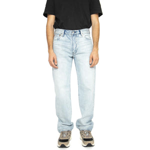 555 Relaxed Straight Baby Blu Essential - Pantaloni Denim Jeans Uomo Blu 000LO-0005 . LEVIS 