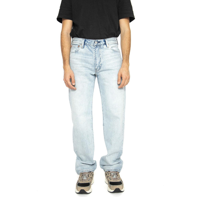 555 Relaxed Straight Baby Blu Essential - Pantaloni Denim Jeans Uomo Blu 000LO-0005 . LEVIS 