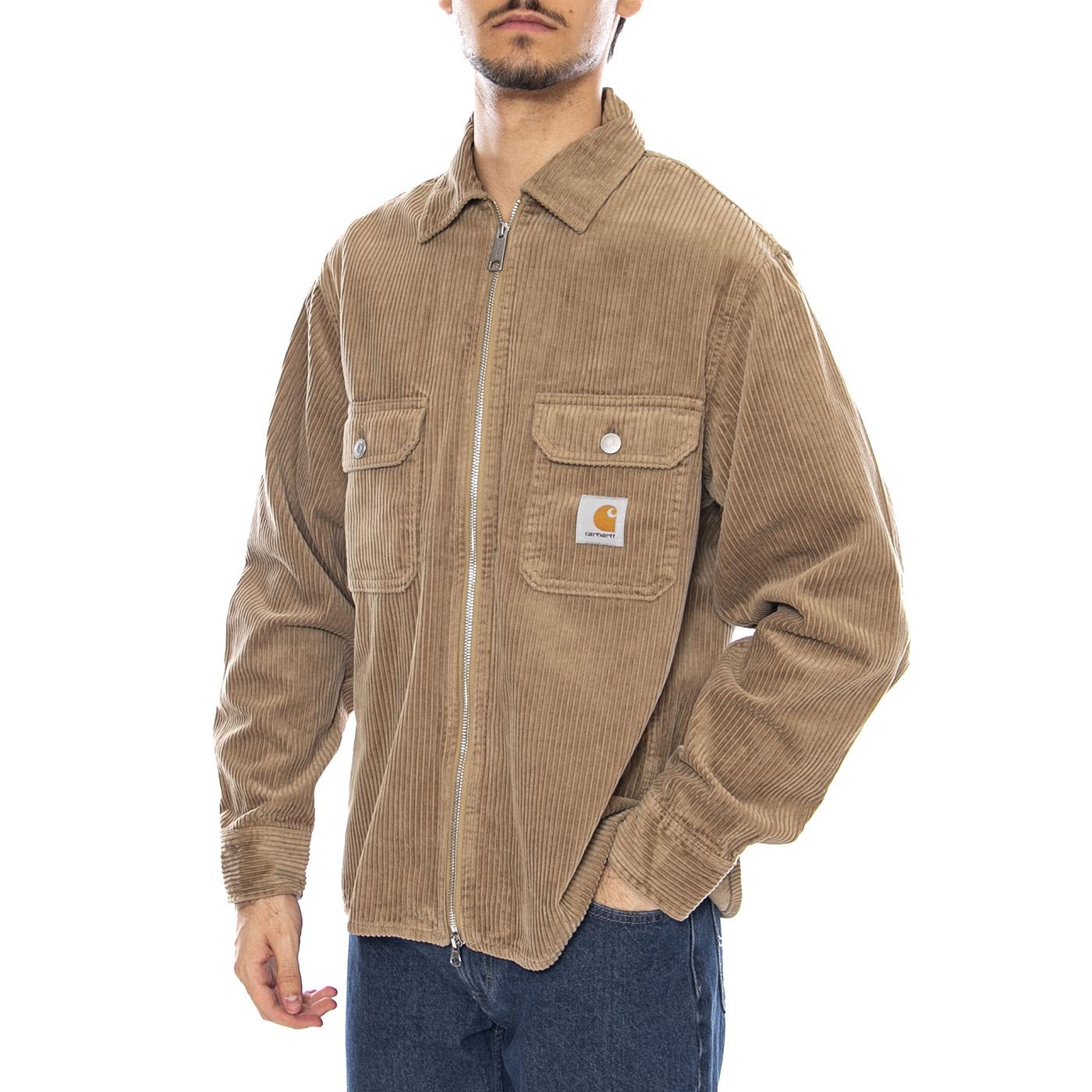 Reynold Shirt Jac Leather - Giacca Uomo Marrone I036049.8Y02  CARHARTT WIP 