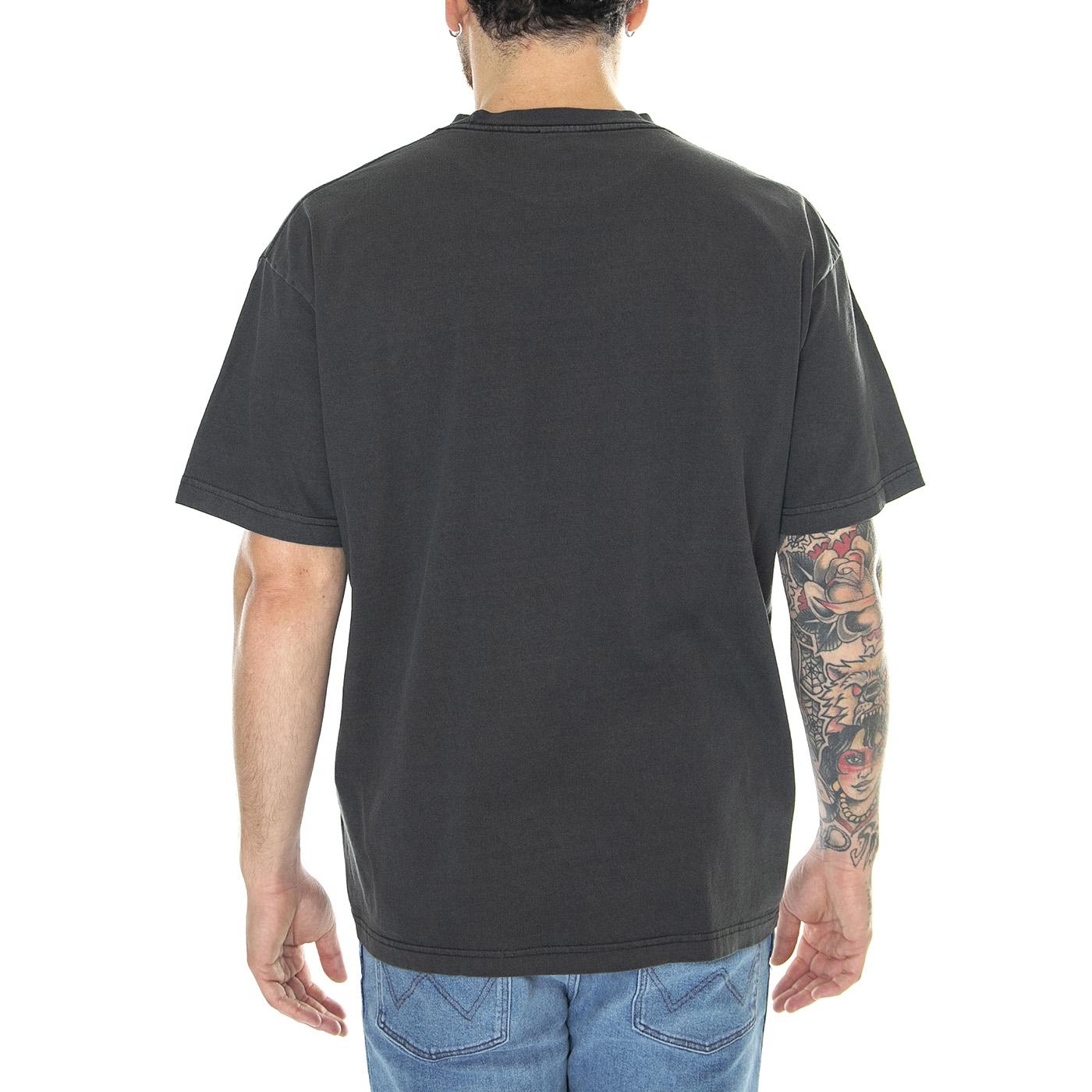 Cobra-Baller Washed S/S Tee Washed Black - Maglietta Girocollo Uomo Grigia TS02133-WABLK  HUF 