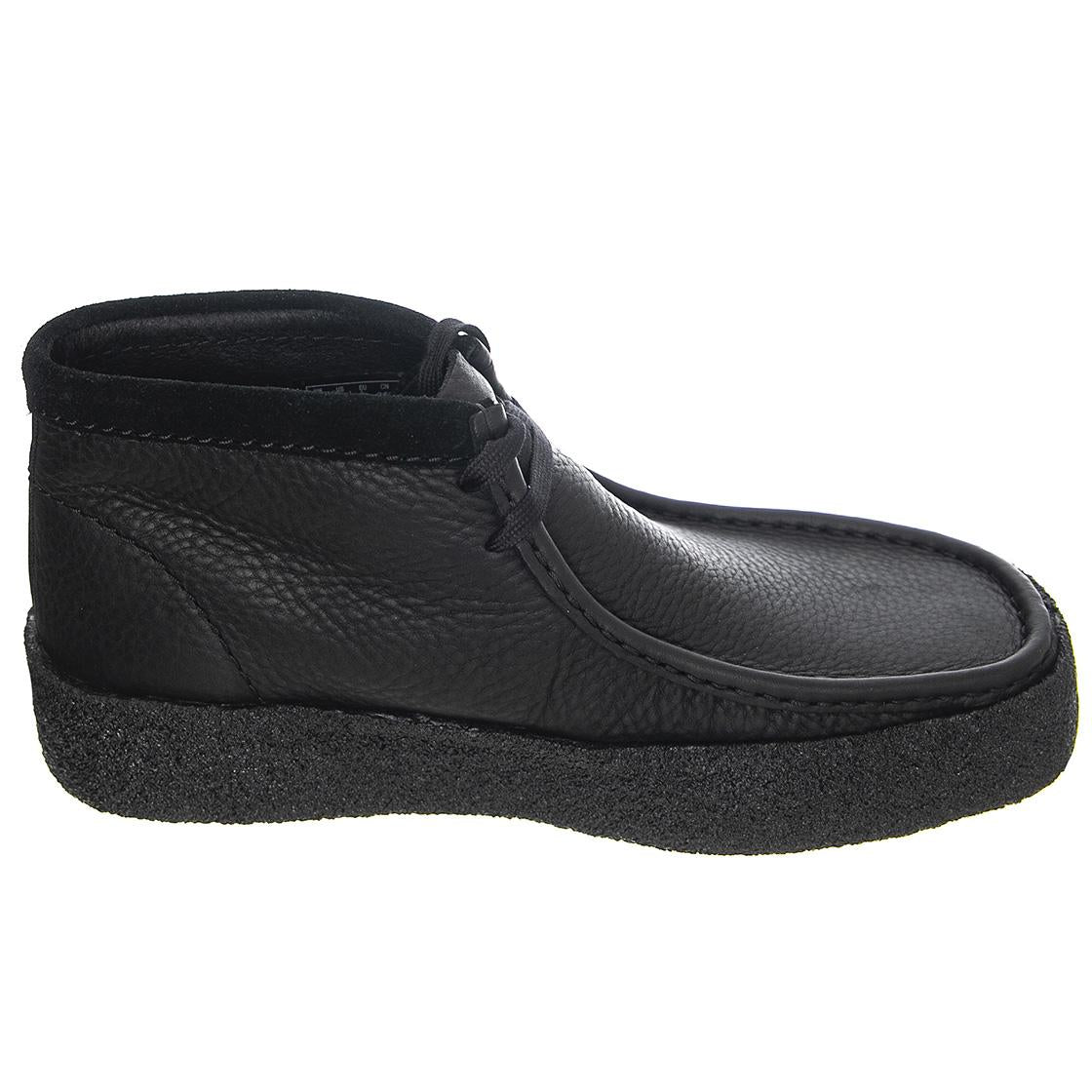 Wallabee Cup Bt Black Leather - Scarpe Stringate Profilo alla Caviglia Uomo Neri 631697  CLARKS 