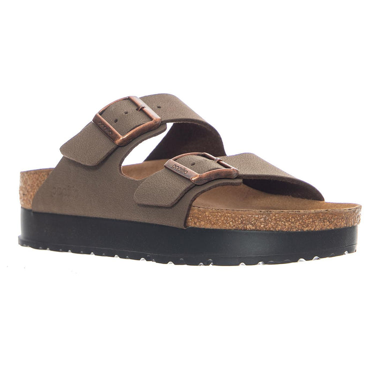 Arizona Platform Vegan Birkibuc Narrow Fit Mocca - Sandali Donna Marroni 1027417 MCA BIRKENSTOCK 