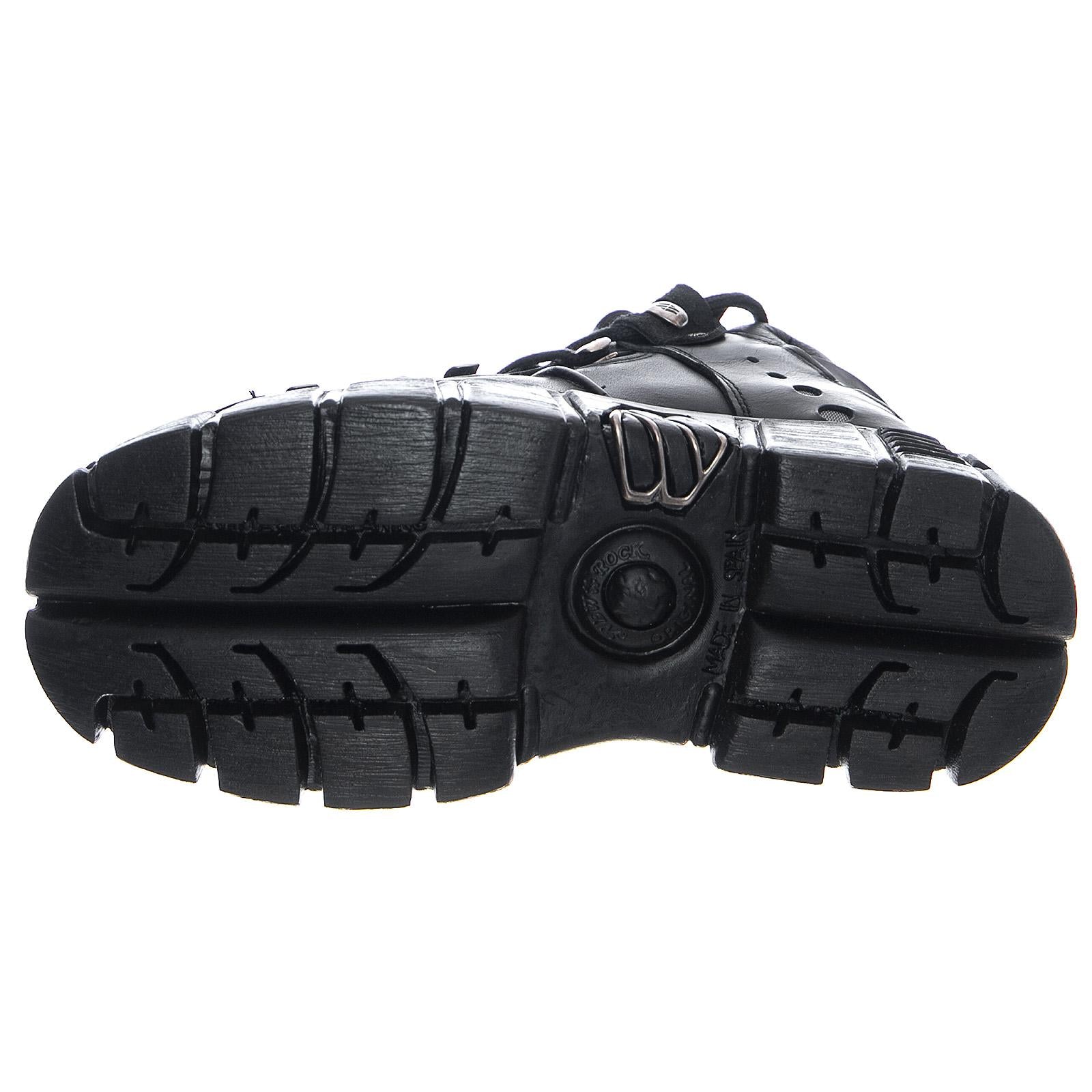 Itali106-C66 Shoes - Black - Scarpe Stringate Profilo Basso Donna Nere NRSM-106-C66  NEW ROCK 