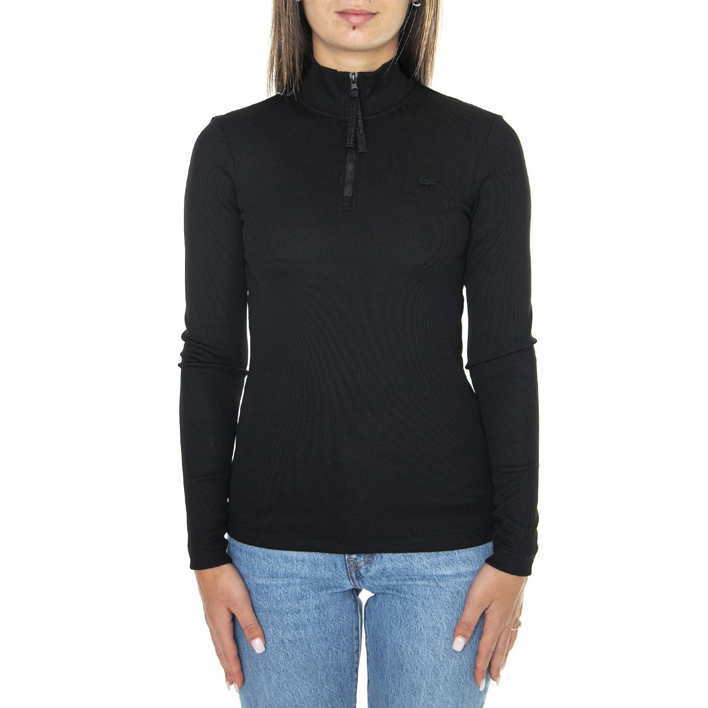 Maglietta M/L DF0885-031 Black - Maglia Donna Nera DF0885-031  LACOSTE 