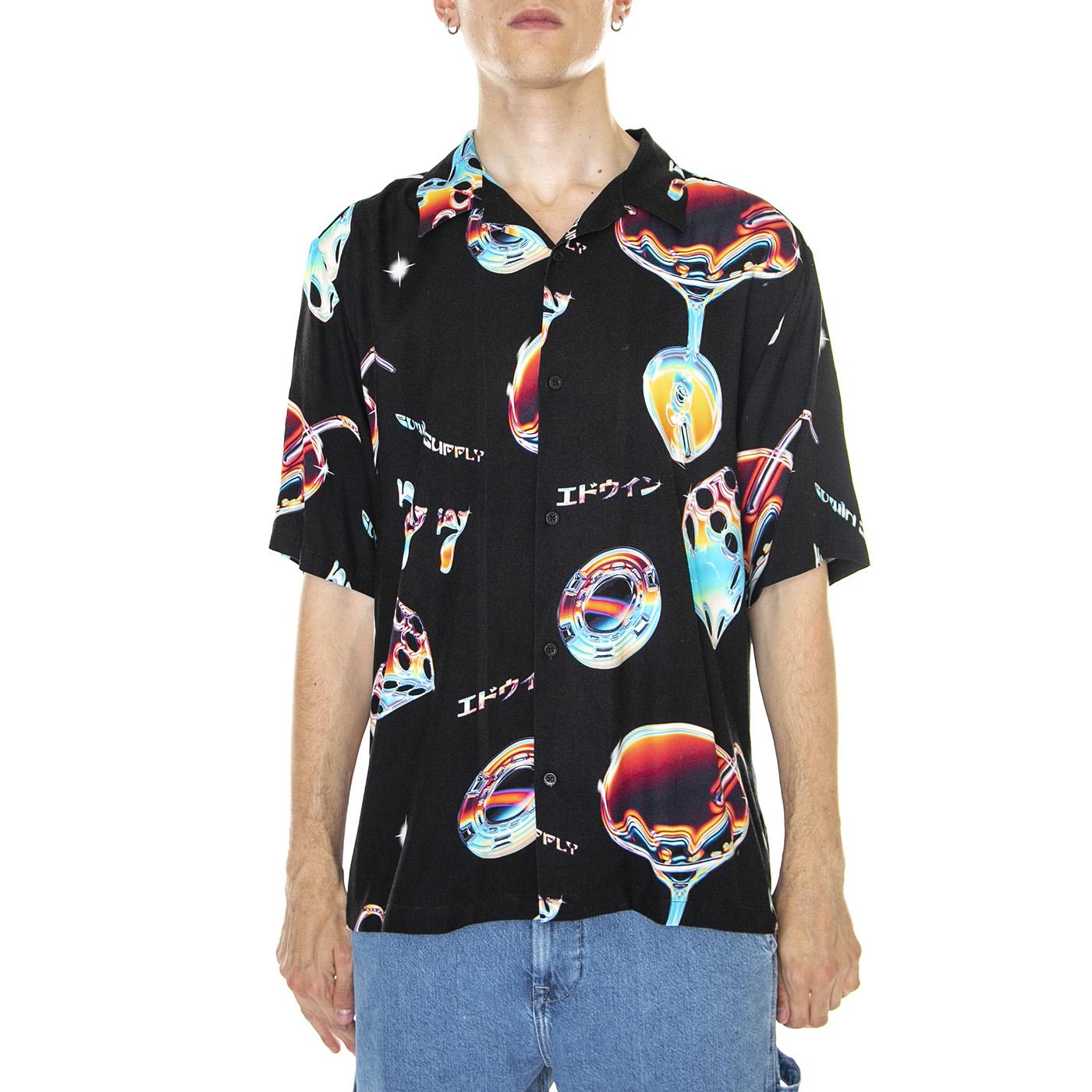 M' Saike Shirt Multicolored - Camicia Maniche Corte Uomo Multicolore I031861.08.67.  EDWIN 