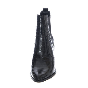 Patricia Croco Boots - Black - Stivaletti alla Caviglia Donna Neri SMSPATRICIA-BLKCRO  STEVE MADDEN 
