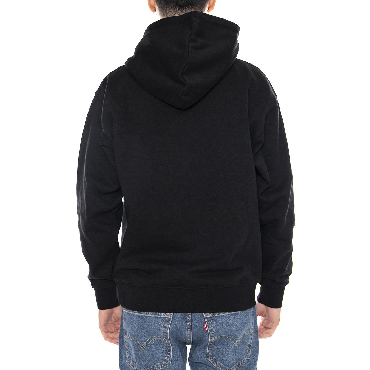 Obey Osaka Photo Fleece Black -- Felpa con Cappuccio Uomo Nera 117464114 BLK OBEY 