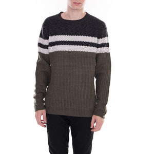 Lazlo Striped Crewneck Kkit Grape Leaf 22010308-Grape Leaf  ONLY & SONS 