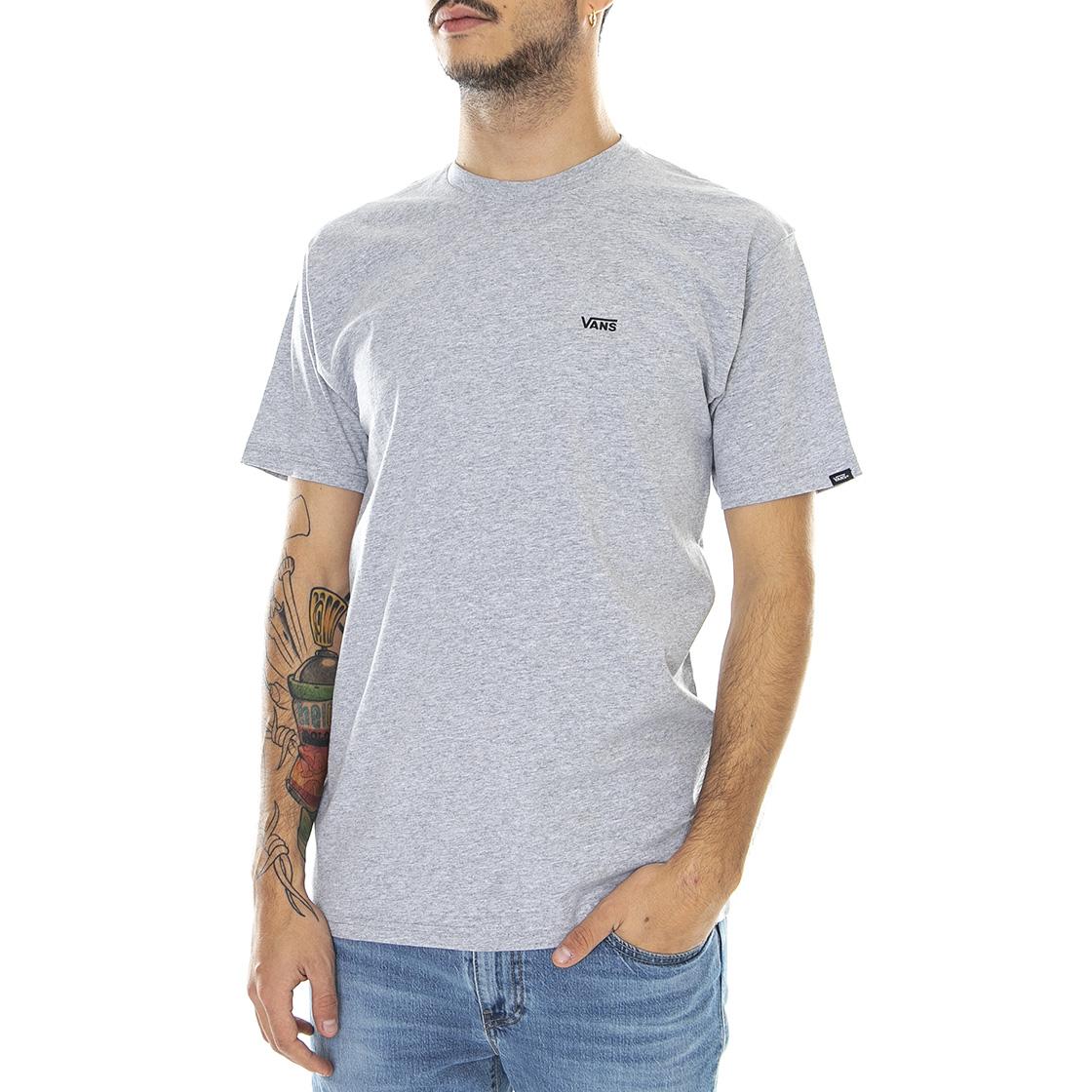 Left Chest Logo - Maglietta Girocollo Uomo Grigia VA3CZEATH  VANS 