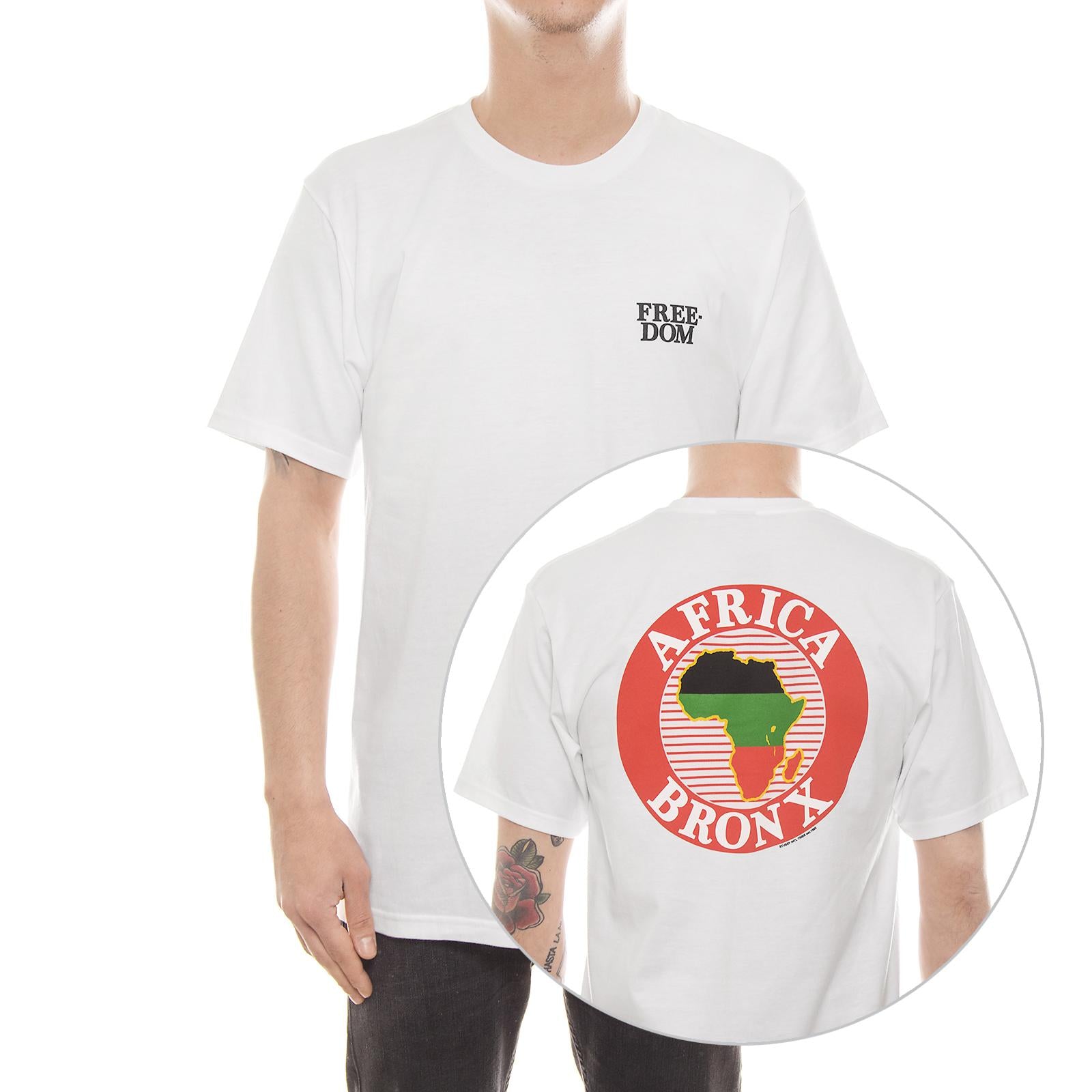 AFRICA BRONX TEE WHITE 1904002-WHITE  STUSSY 