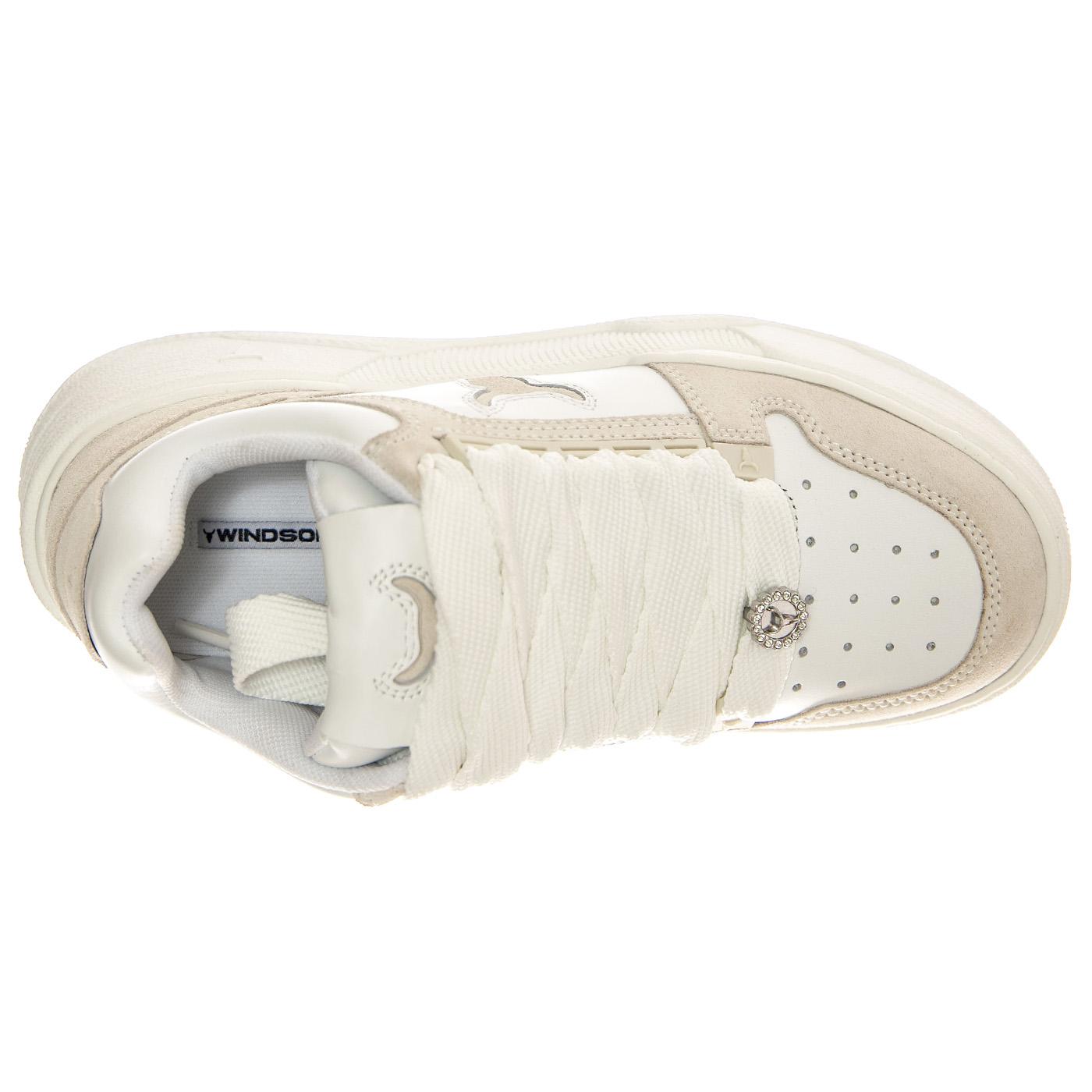 Awaken White Leather Blonde Cow Suede - Scarpe Donna Bianche WSPAWAKEN-WHTBLD  WINDSOR SMITH 