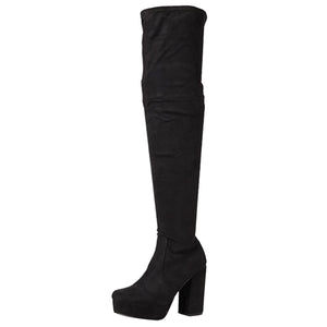Womens Gotham Boots - Black - Stivali Alti Donna Neri GOTH01S1-BLK-FABR  STEVE MADDEN 