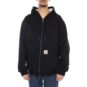 Active Sweat Jacket Black - Felpa con Cappuccio Uomo Nera I035602.8906  CARHARTT WIP 